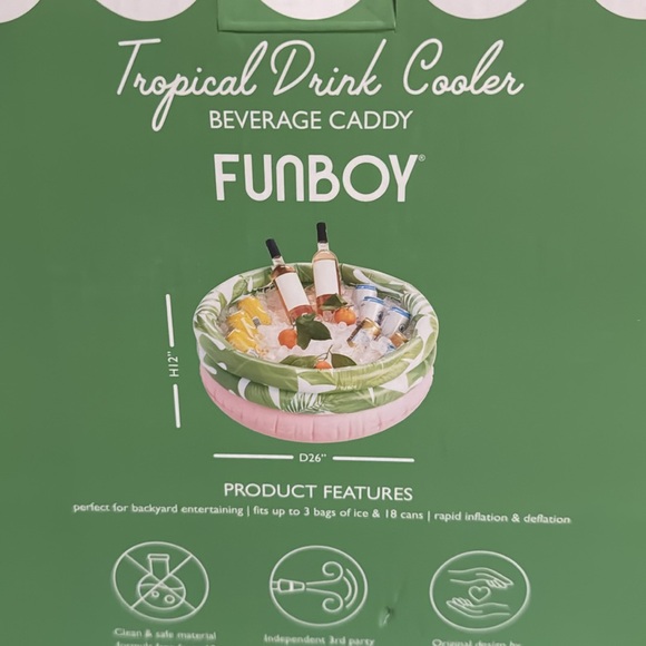Fun boy tropical drink cooler —— Beverage caddy.   BRAND NEW.   Never used. - Picture 3 of 3